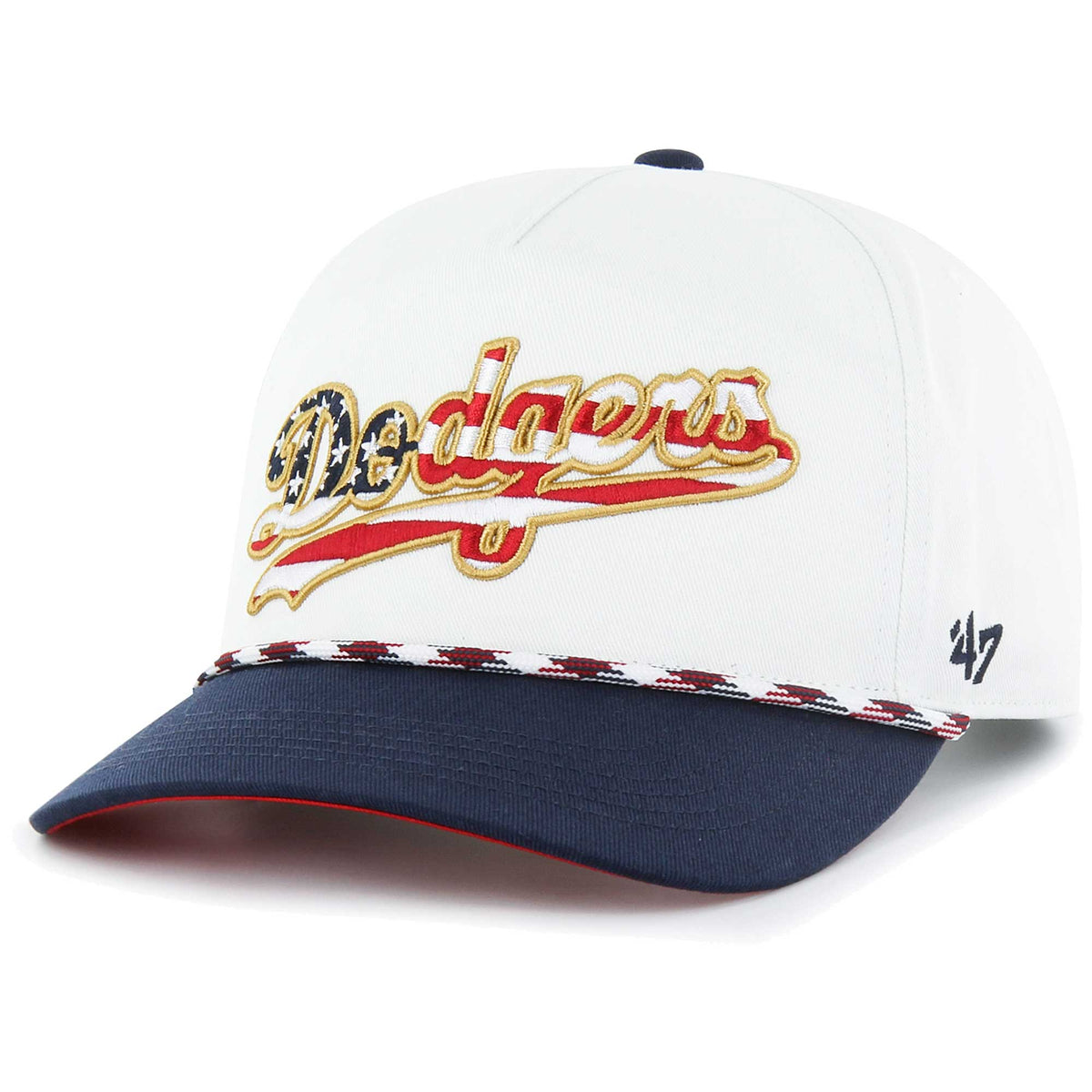Los Angeles Dodgers '47 Flag Script Hitch Snapback Hat - White