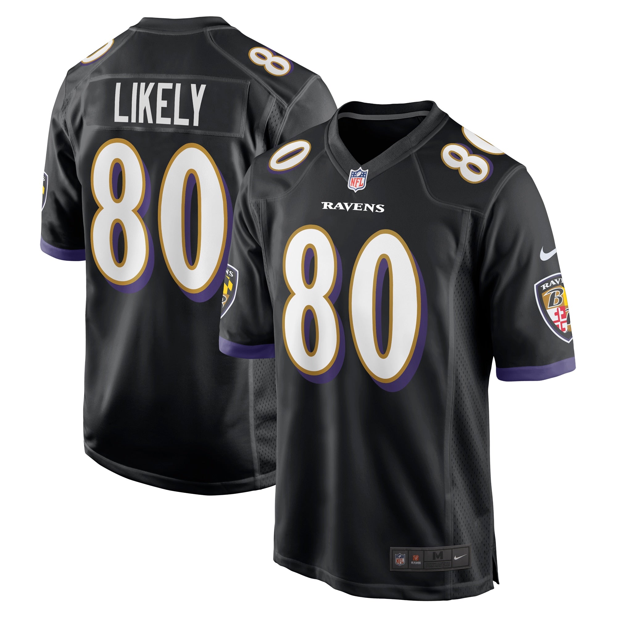 Isaiah Likely Baltimore Ravens Nike Alternate Game Jersey   Black