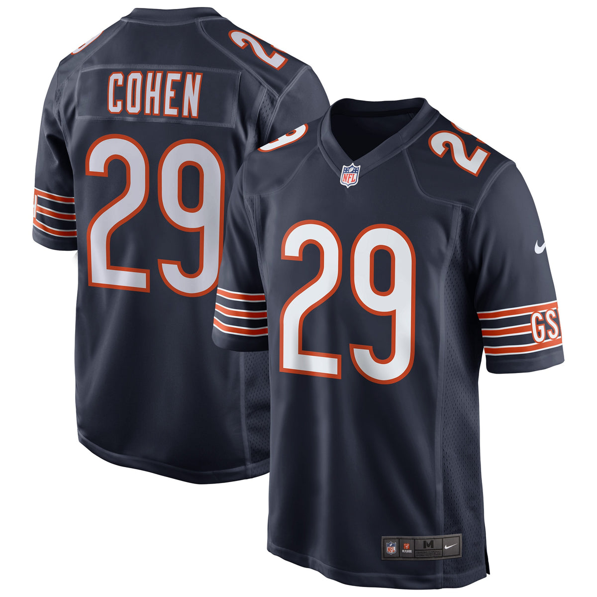 Tarik Cohen Chicago Bears Nike Game Player Jersey   Navy