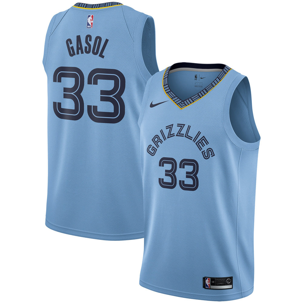 Men's Memphis Grizzlies Marc Gasol Statement Edition Jersey - Light Blue