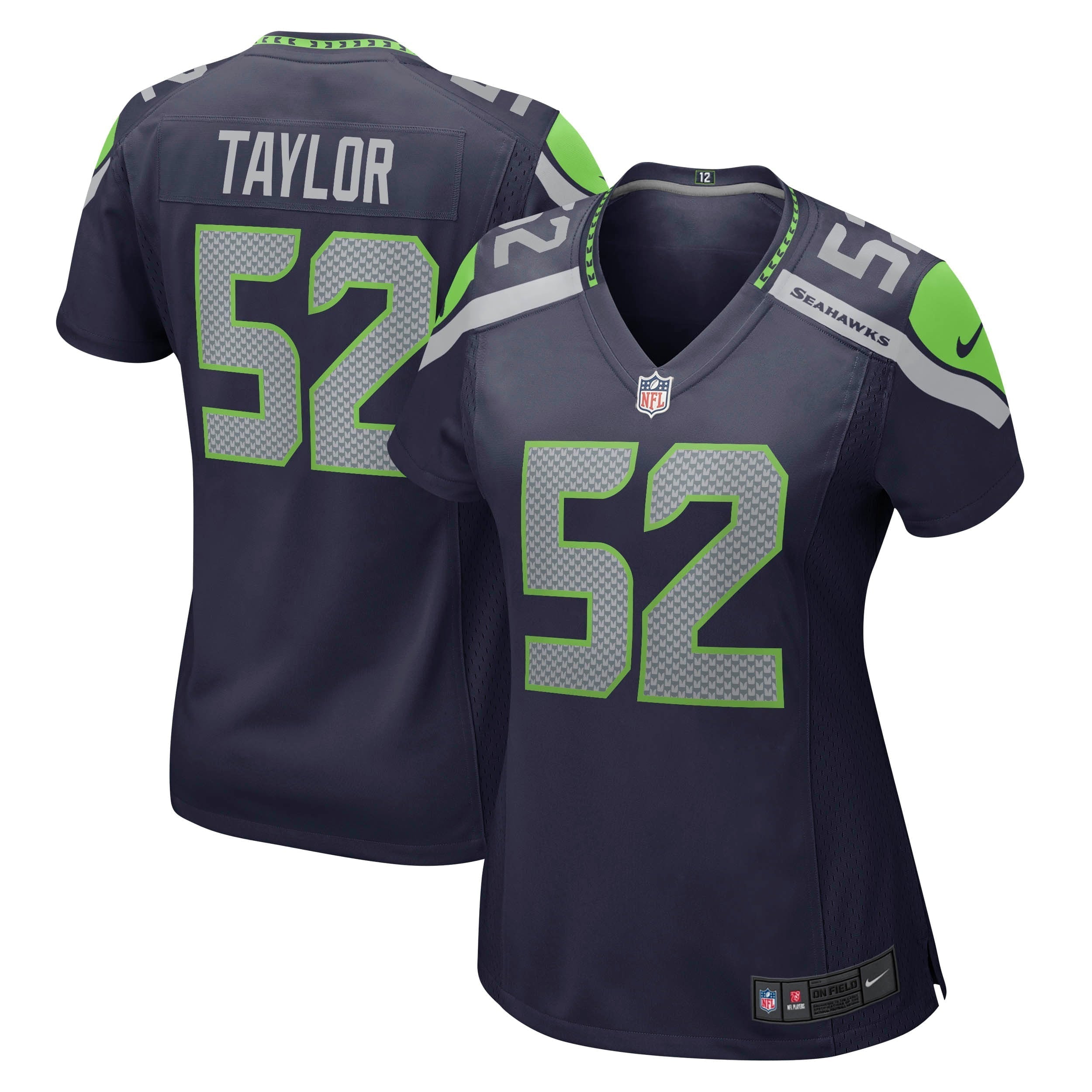 Women s Nike Darrell Taylor College Navy Seattle Seahawks Game Jersey