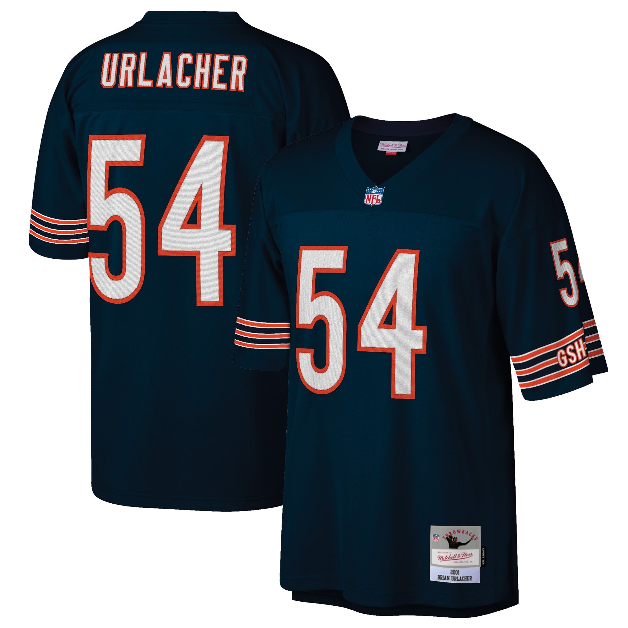 Brian Urlacher Chicago Bears Mitchell   Ness Retired Player Legacy Replica Jersey   Navy