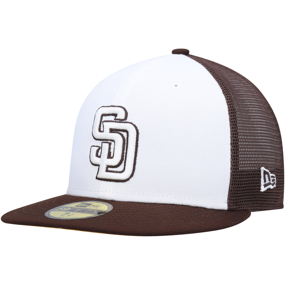 San Diego Padres New Era 2023 On-Field Batting Practice 59FIFTY Fitted Hat - White/Brown