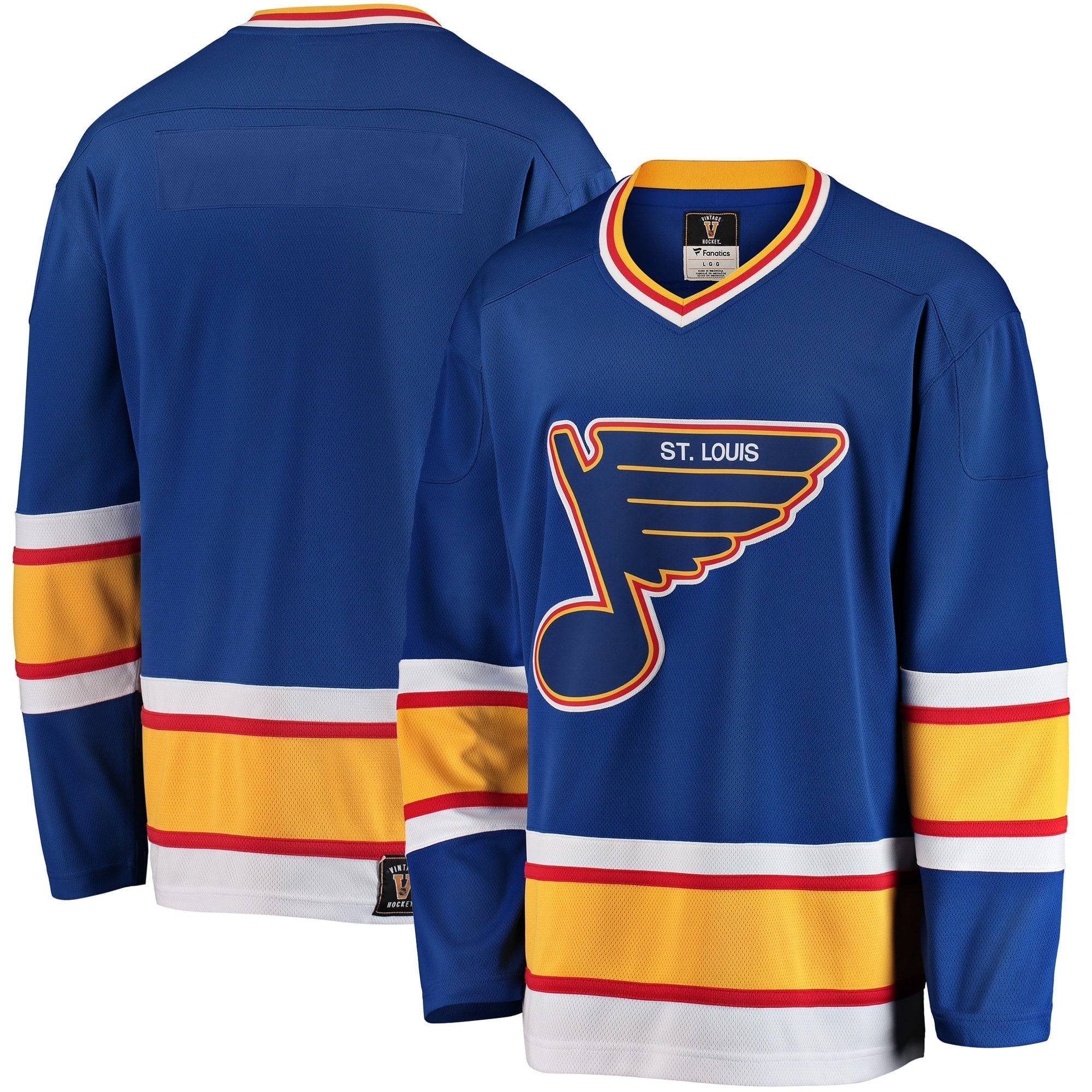 Men's Fanatics Branded Blue St. Louis Blues Premier Breakaway Heritage Blank Jersey