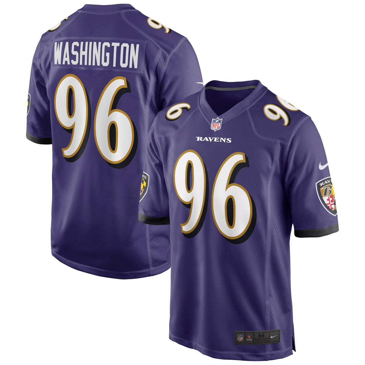 Broderick Washington Baltimore Ravens Nike Game Player Jersey   Purple