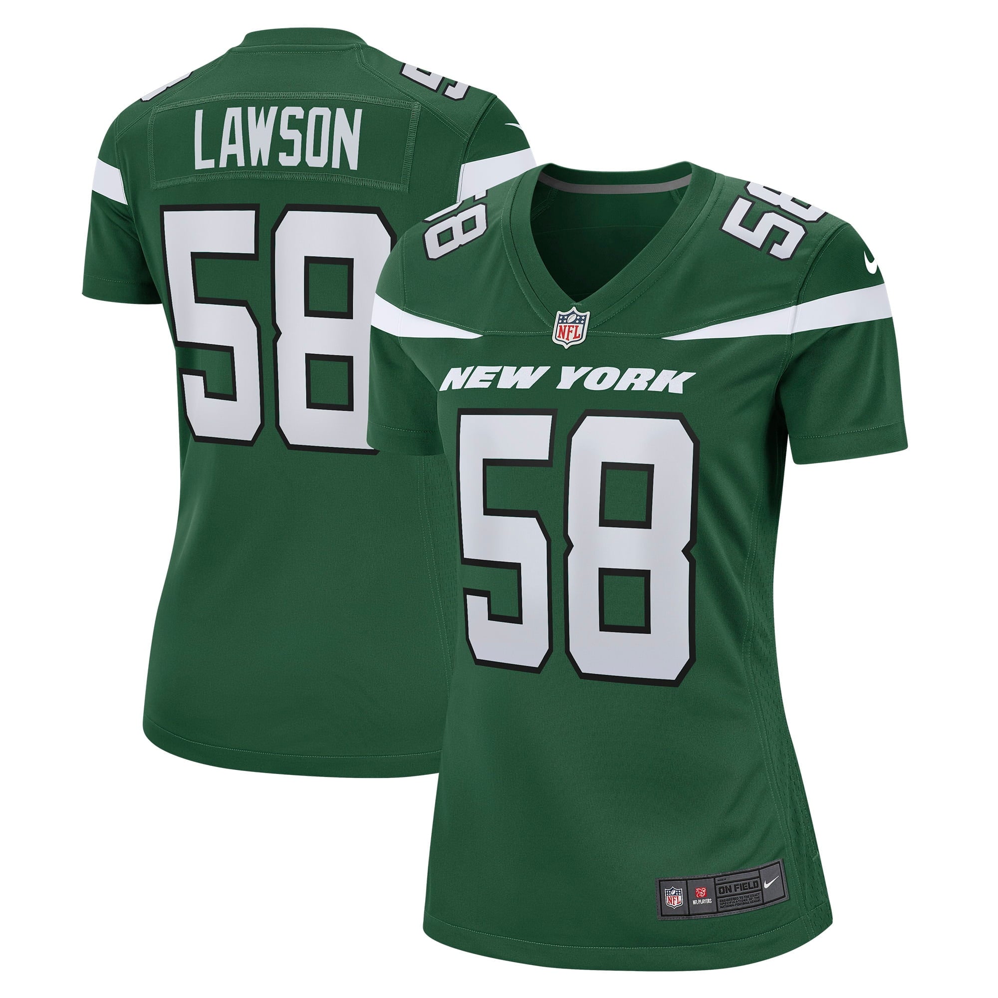 Women s Nike Carl Lawson Gotham Green New York Jets Game Jersey