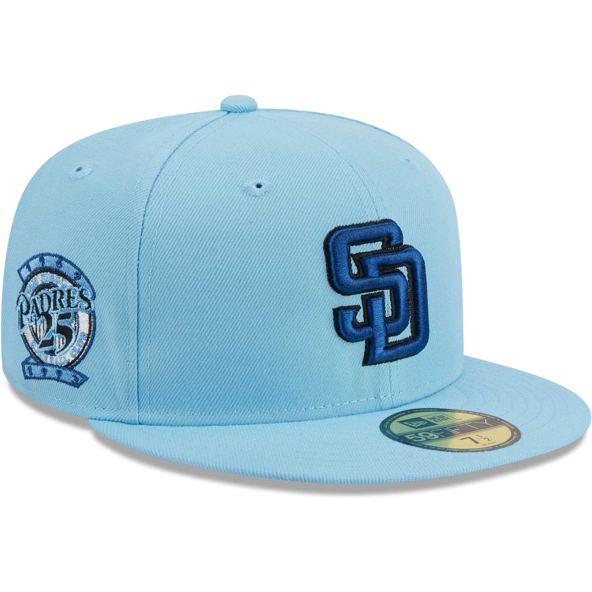 San Diego Padres New Era 59FIFTY Fitted Hat - Light Blue