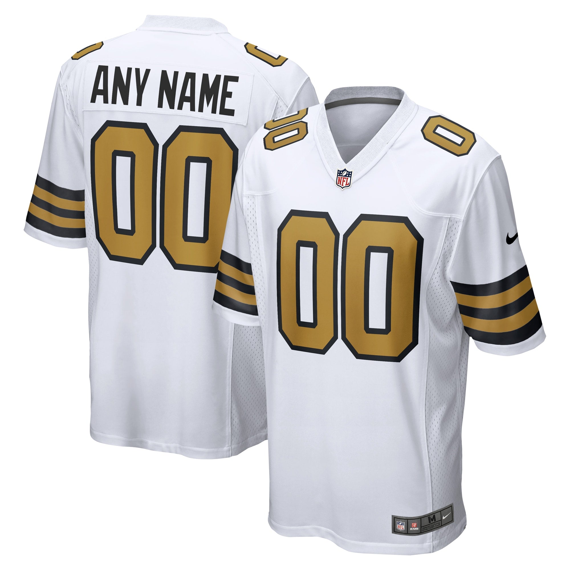 New Orleans Saints Nike Alternate Custom Game Jersey   White