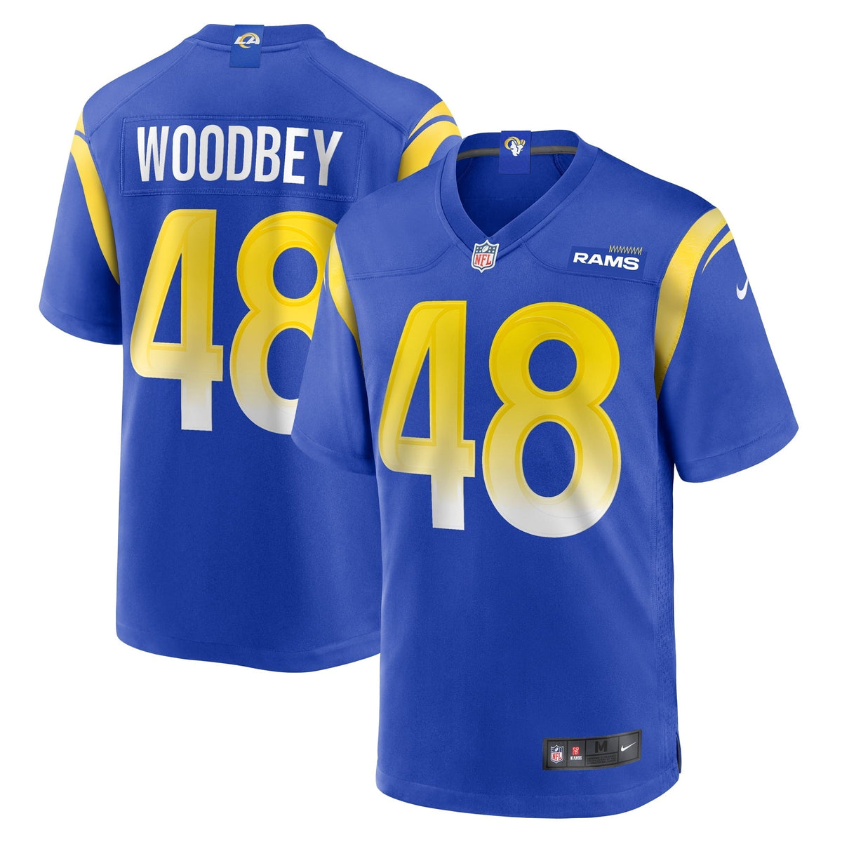 Men s Nike Jaiden Woodbey Royal Los Angeles Rams Home Game Jersey