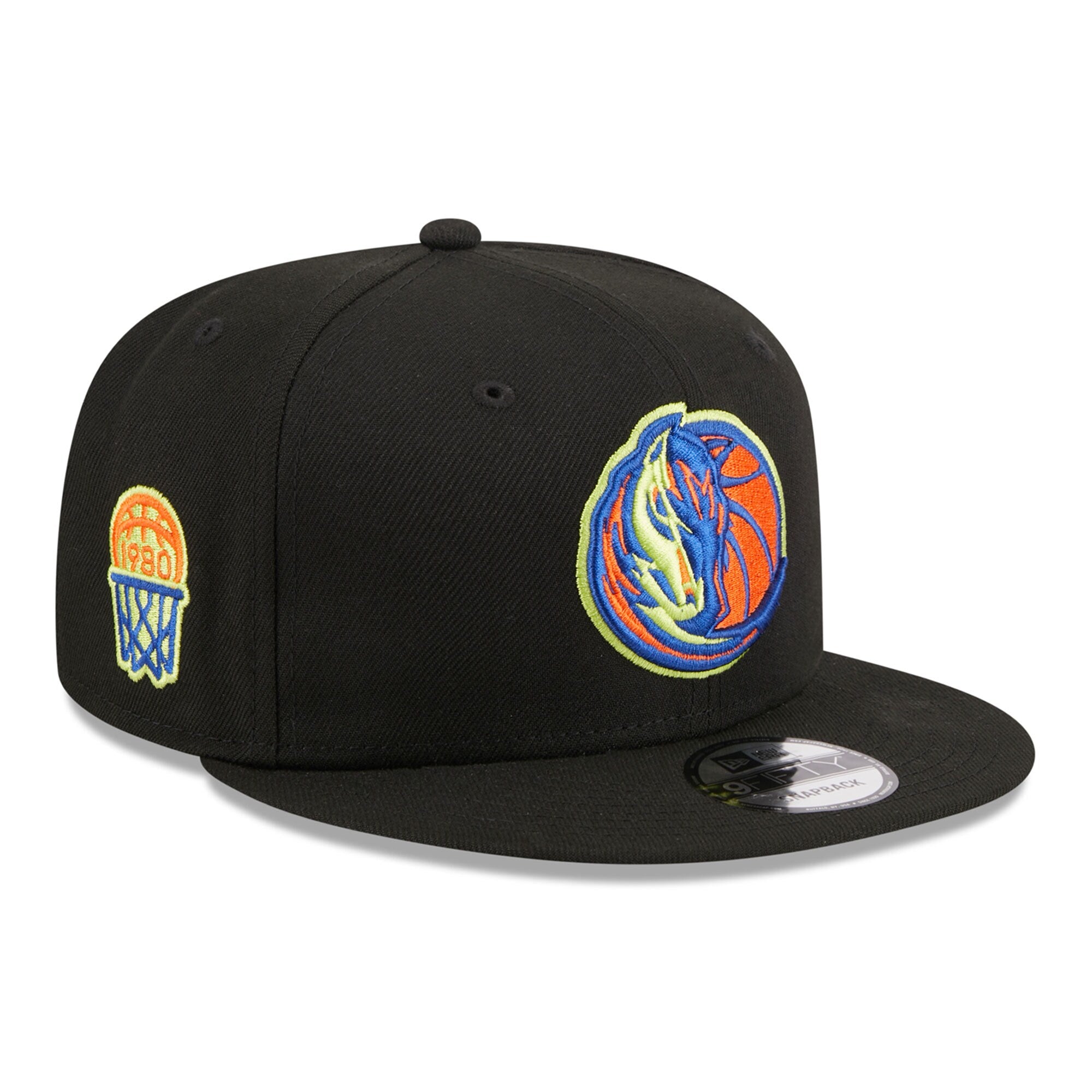 Dallas Mavericks New Era Neon Pop 9FIFTY Snapback Hat - Black