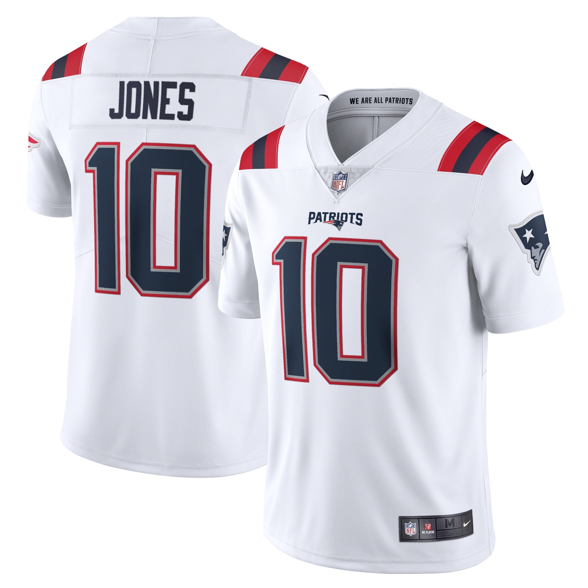 Mac Jones New England Patriots Nike Vapor Limited Jersey   White