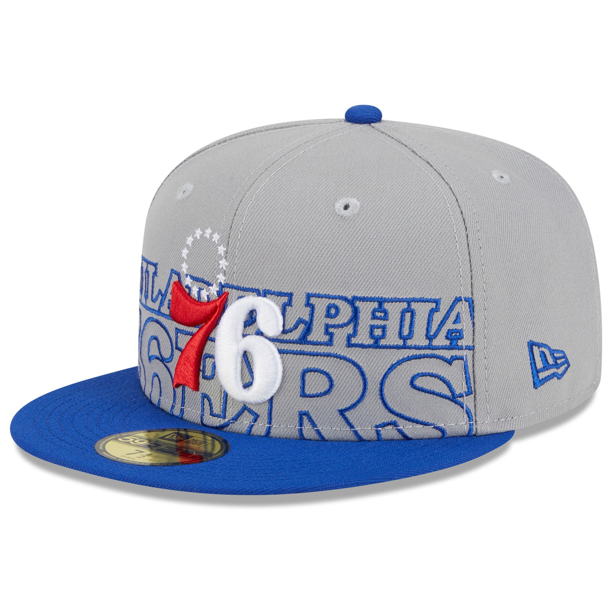 Philadelphia 76ers New Era 2023 NBA Draft Two-Tone 59FIFTY Fitted Hat - Gray/Royal