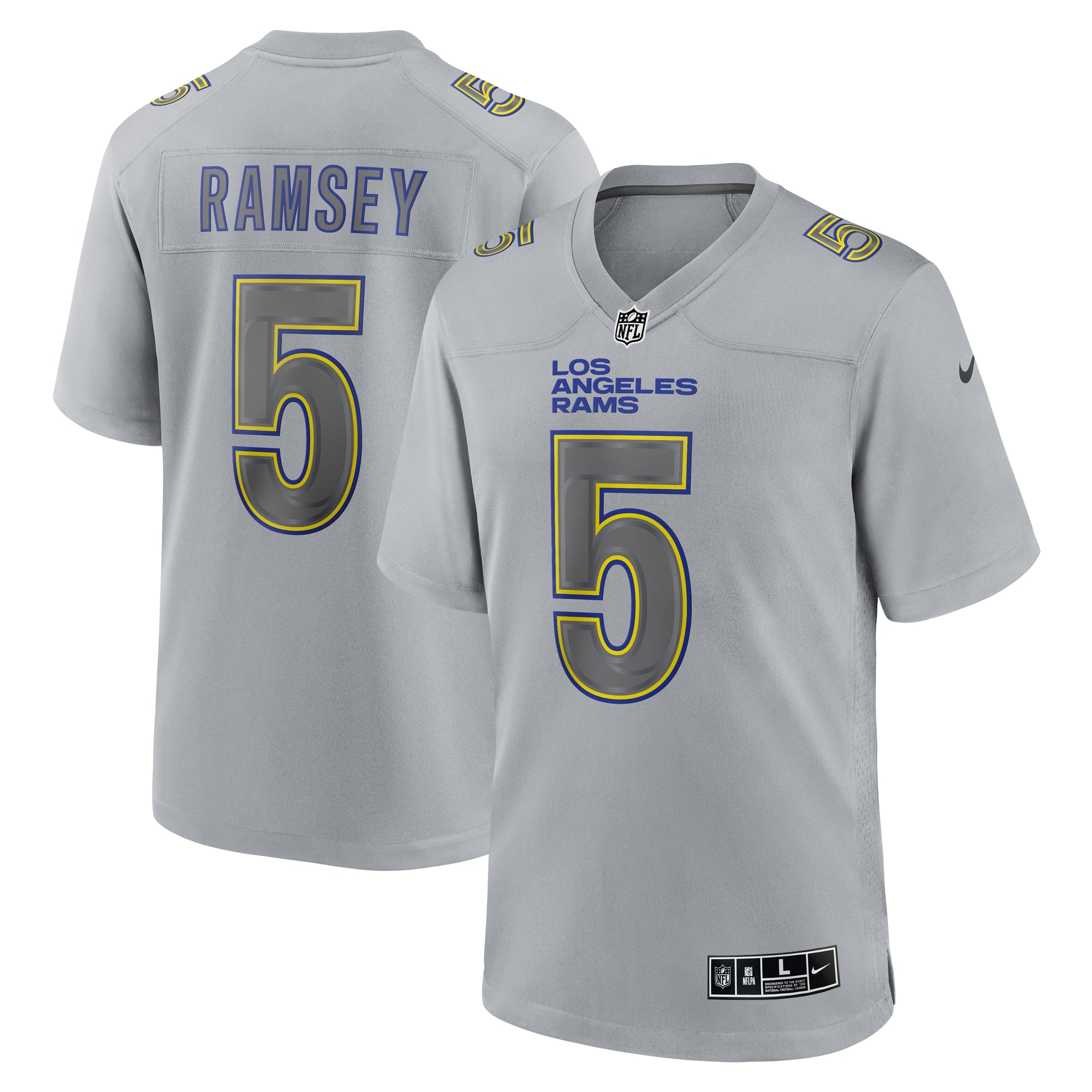 Jalen Ramsey Los Angeles Rams Nike Atmosphere Fashion Game Jersey   Gray