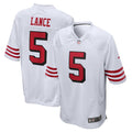 Men s Nike Trey Lance White San Francisco 49ers Alternate Game Jersey