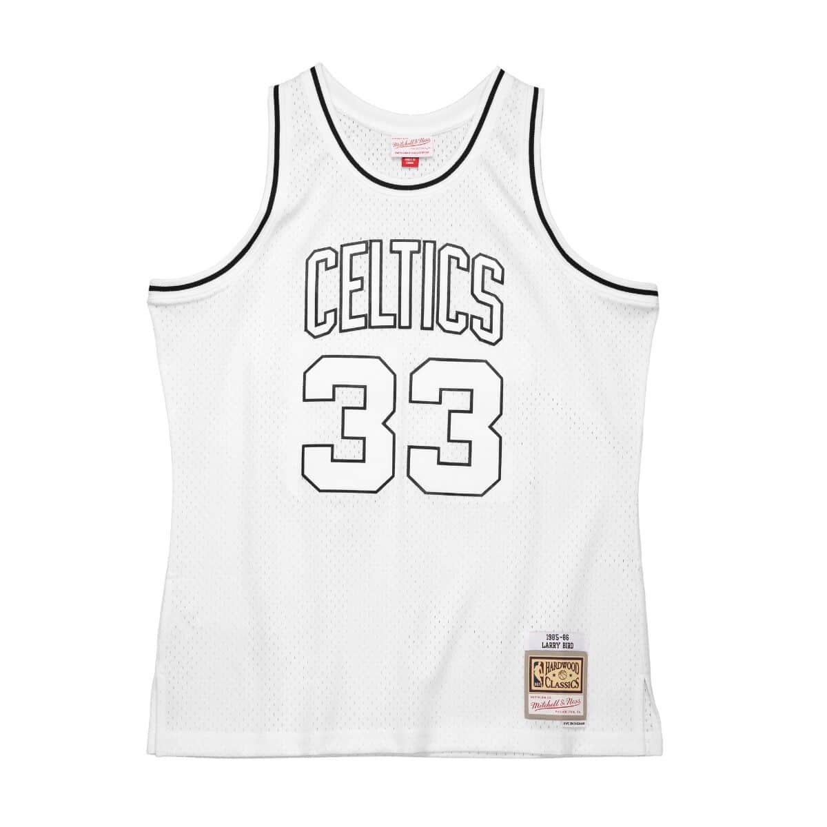 White Black Swingman Larry Bird Boston Celtics 1985-86 Jersey