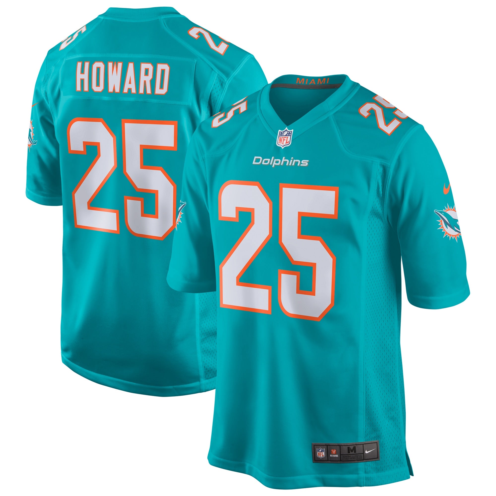 Xavien Howard Miami Dolphins Nike Game Jersey   Aqua