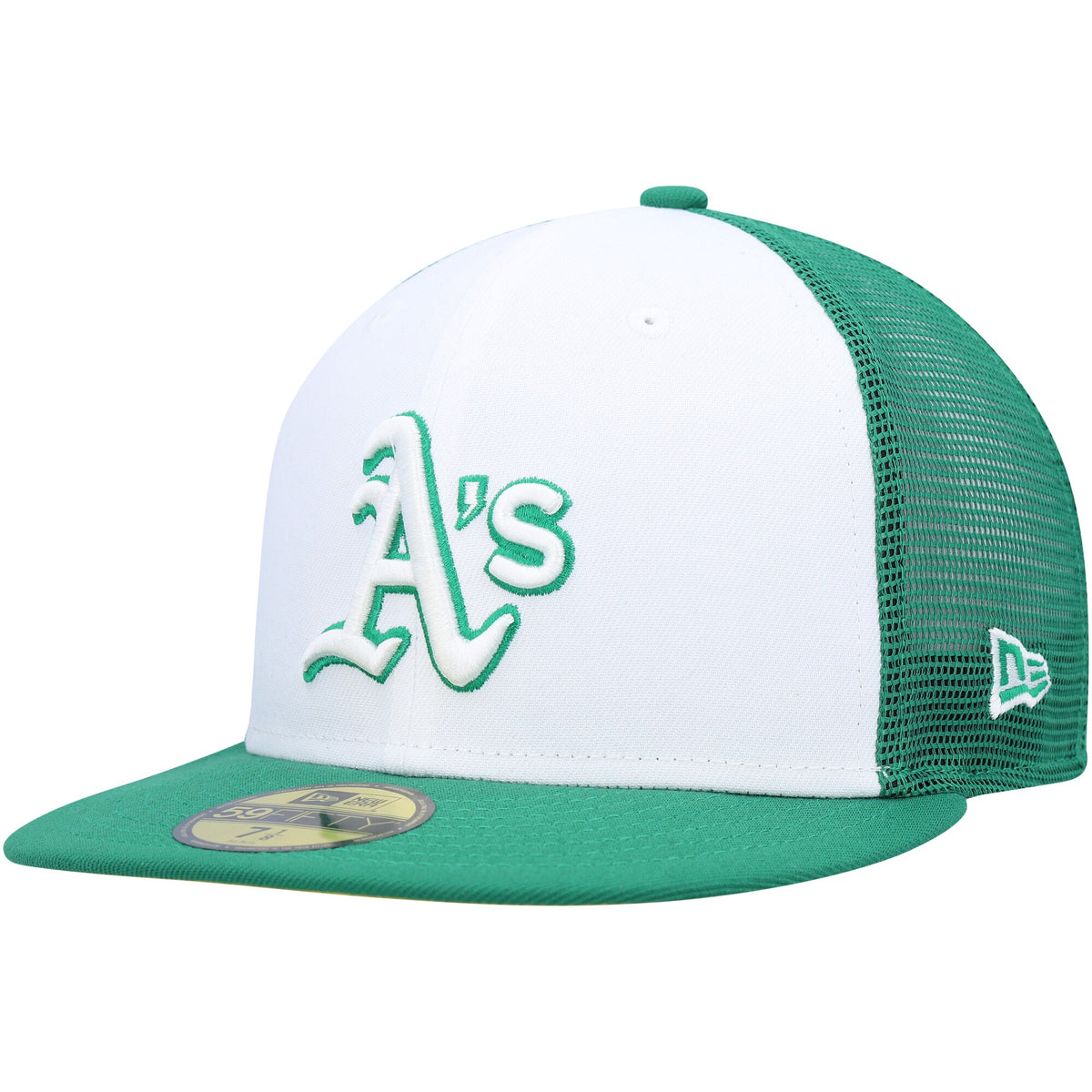 Oakland Athletics New Era 2023 On-Field Batting Practice 59FIFTY Fitted Hat - White/Green