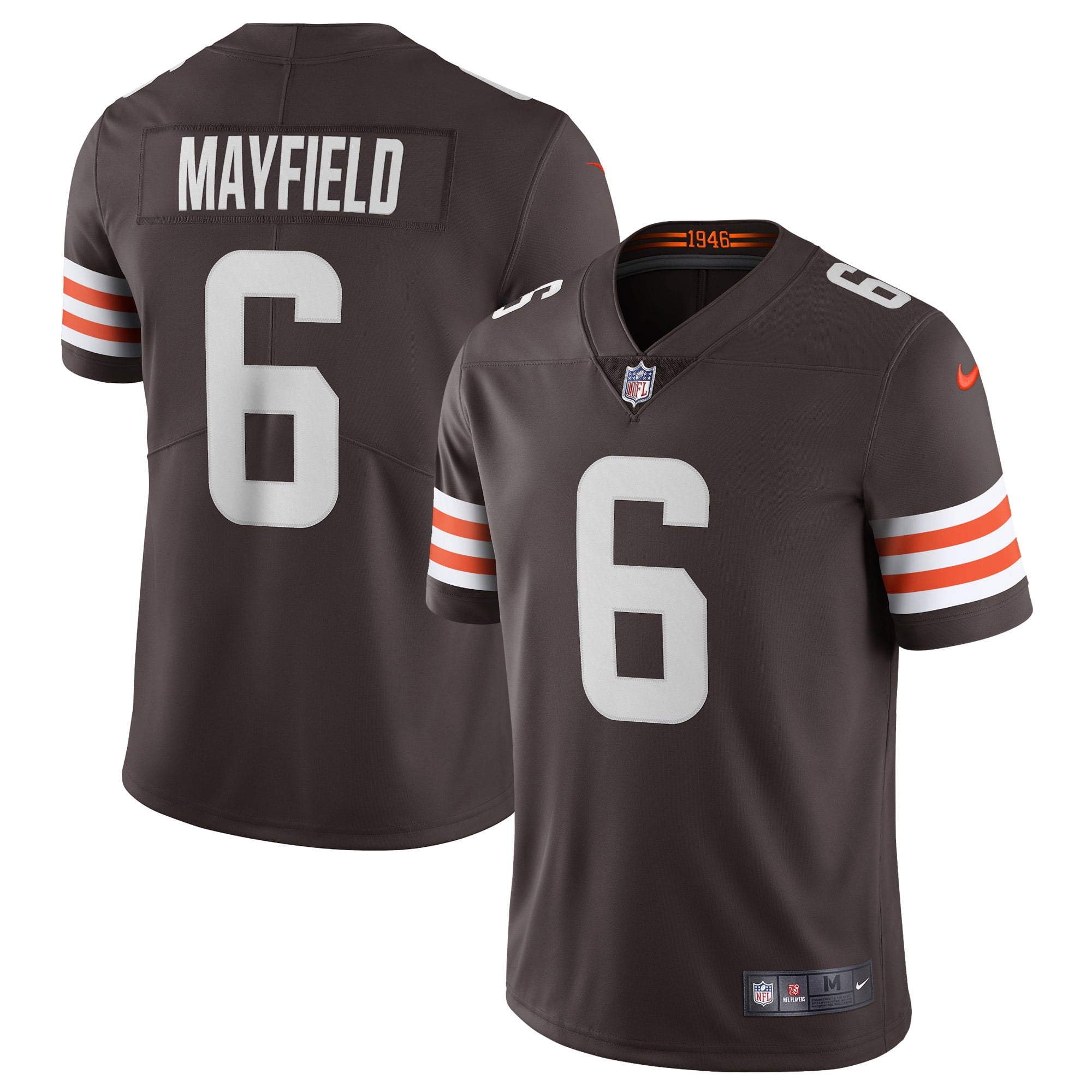 Men s Nike Baker Mayfield Brown Cleveland Browns Vapor Limited Player Jersey