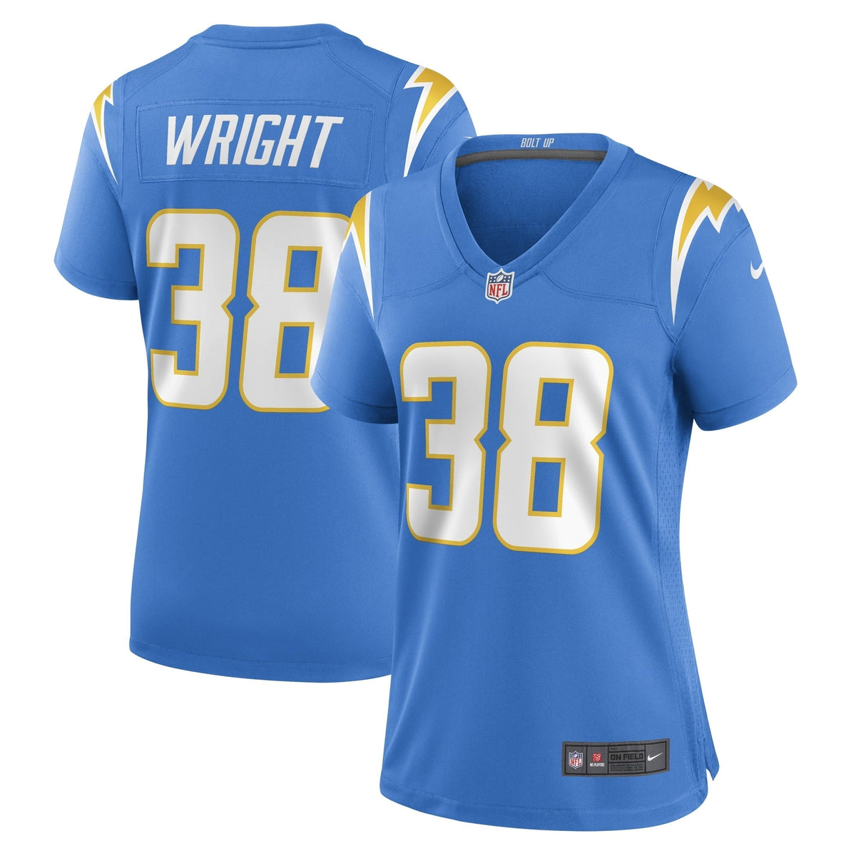 Women s Nike Milton Wright Powder Blue Los Angeles Chargers  Game Jersey