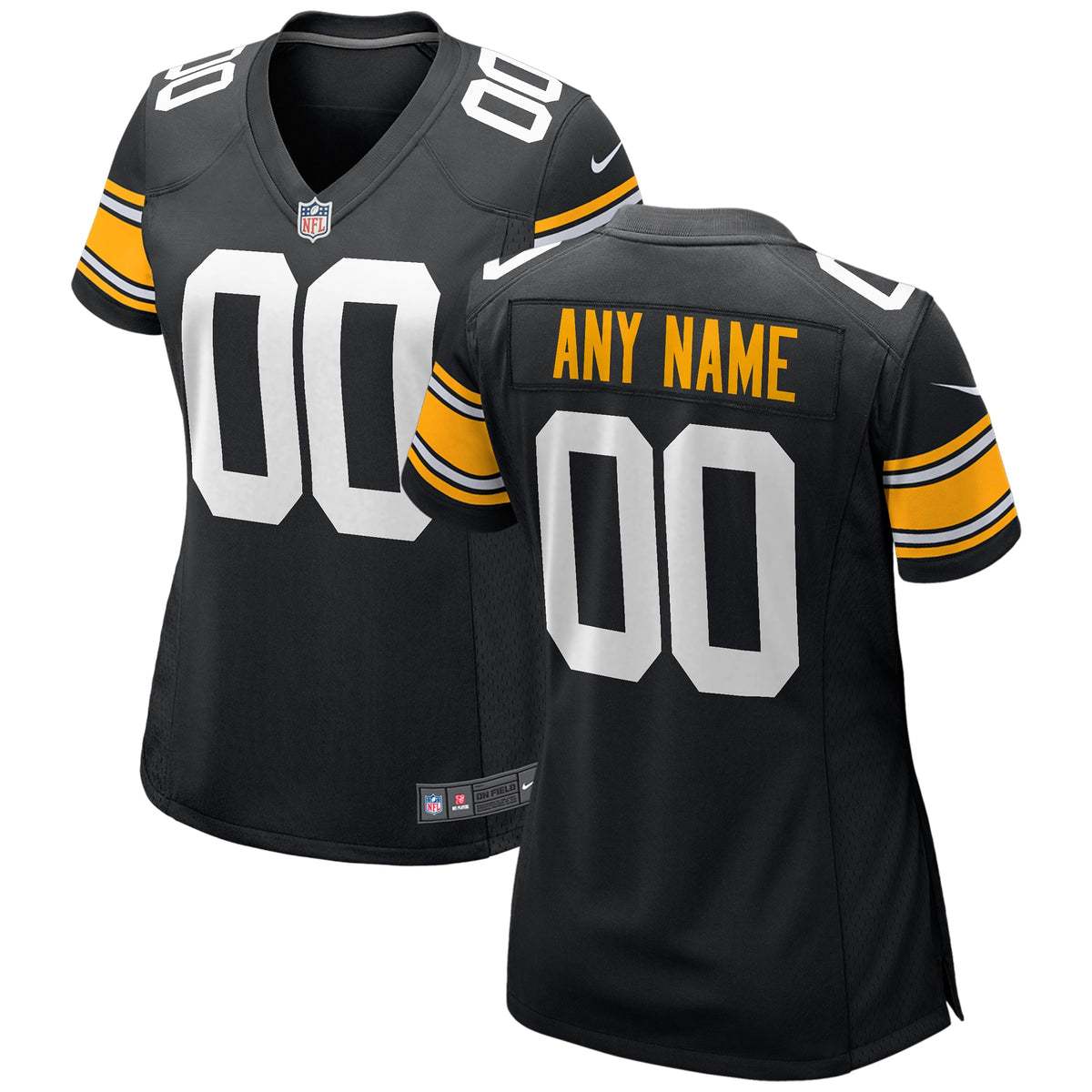 Pittsburgh Steelers Nike Women s Alternate Custom Game Jersey   Black