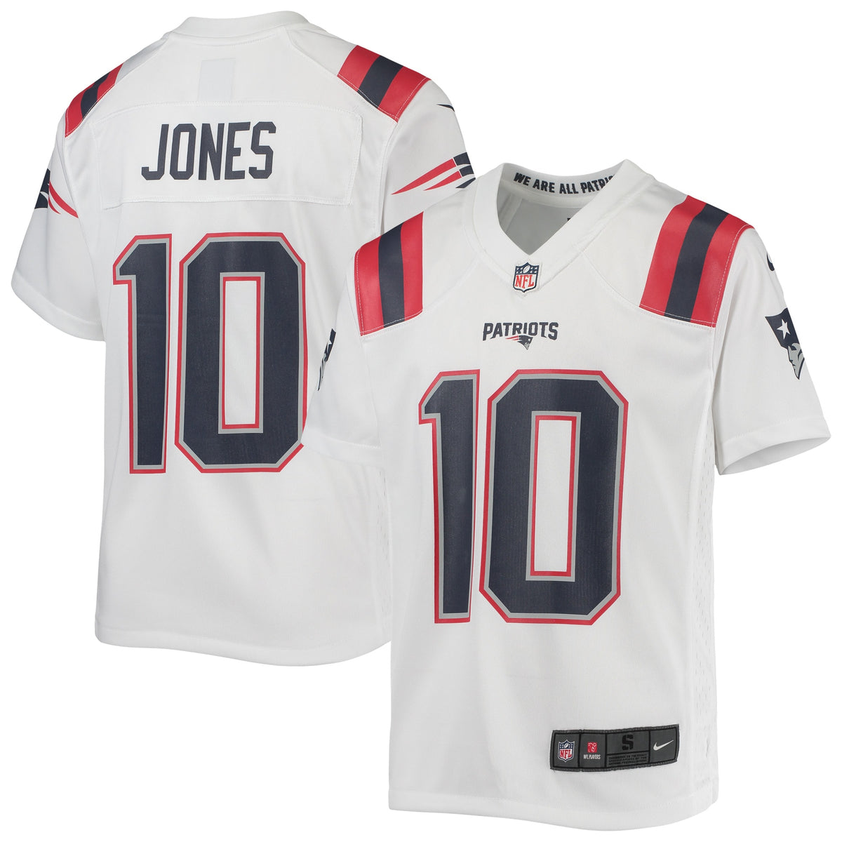 Mac Jones New England Patriots Nike Youth Game Jersey   White