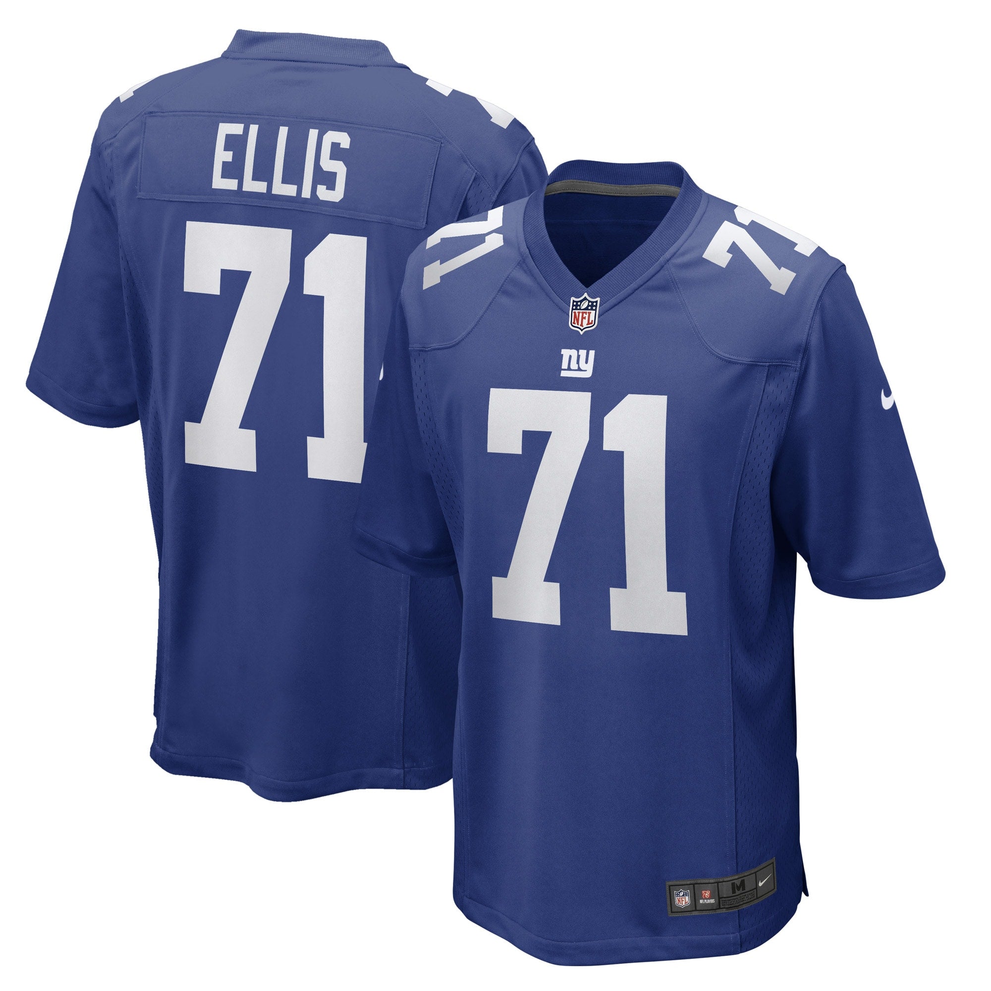 Men s Nike Justin Ellis Royal New York Giants Game Player Jersey