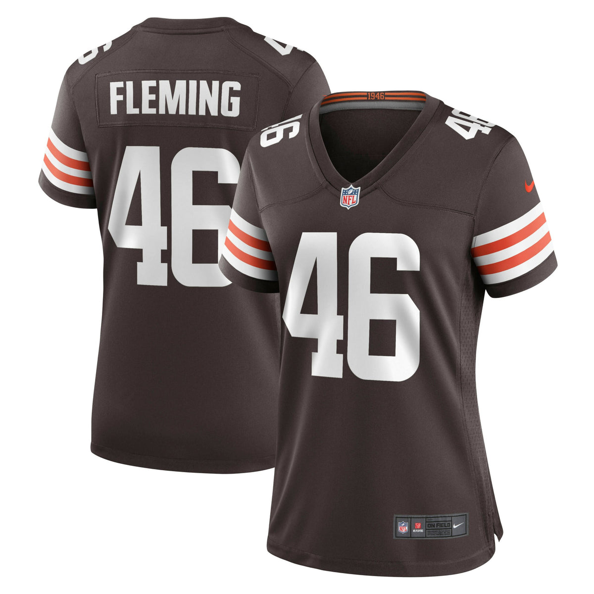 Don Fleming Cleveland Browns Nike Women s Retired Player Jersey   Brown