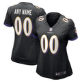 Baltimore Ravens Nike Women s Alternate Custom Game Jersey   Black