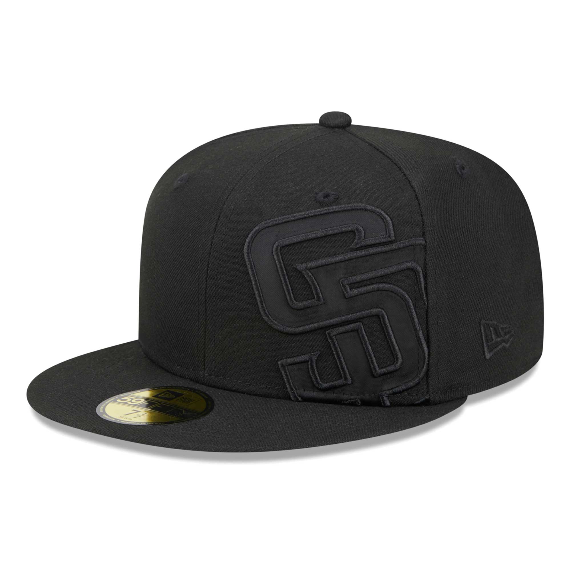 San Diego Padres New Era Satin Peek 59FIFTY Fitted Hat - Black