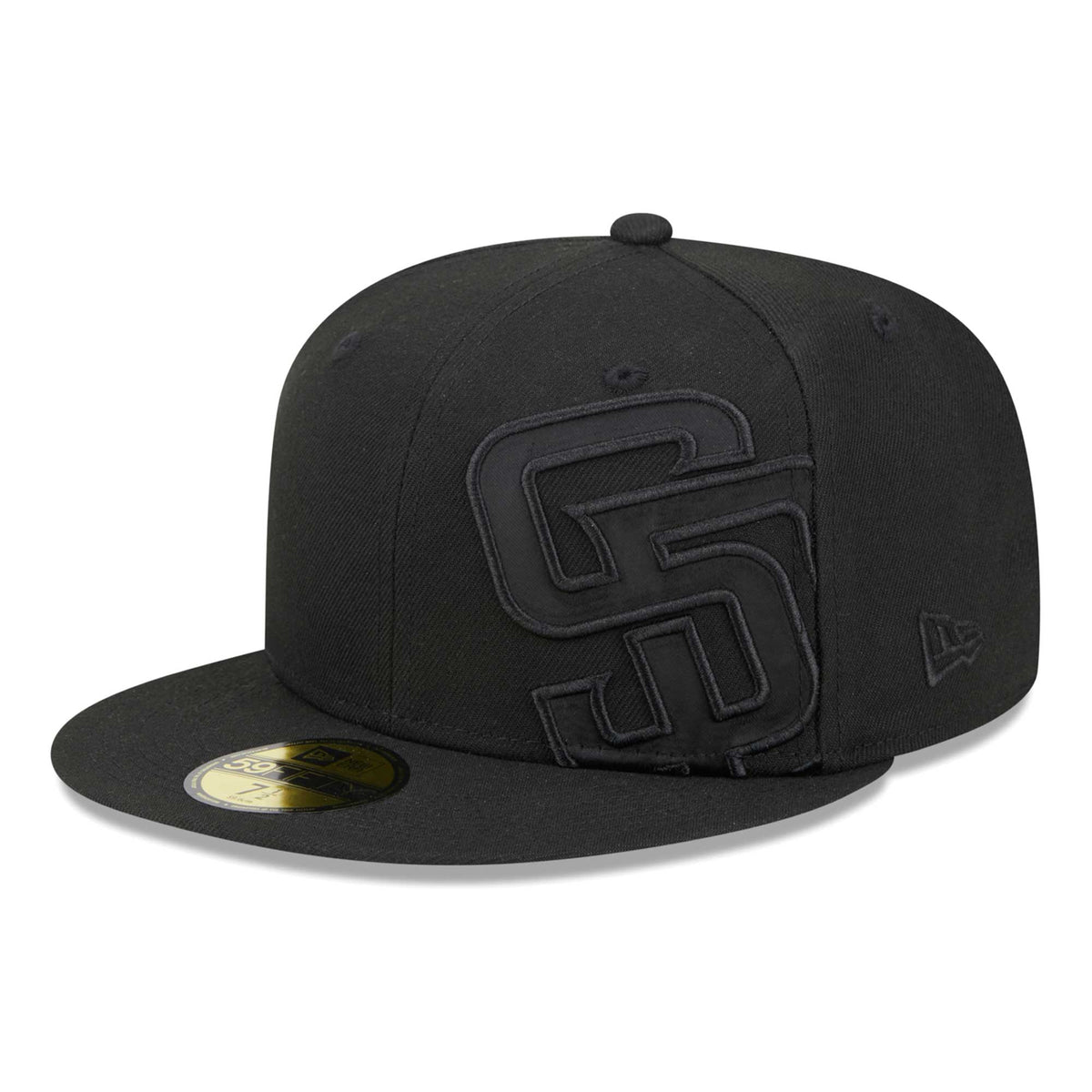 San Diego Padres New Era Satin Peek 59FIFTY Fitted Hat - Black