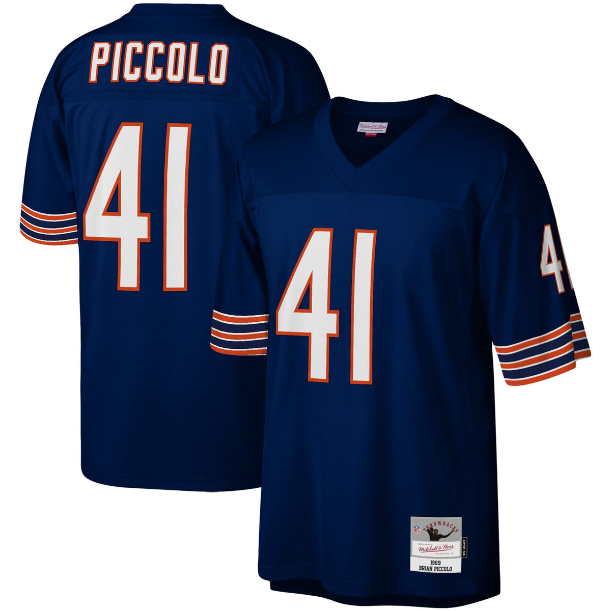 Brian Piccolo Chicago Bears Mitchell   Ness Legacy Replica Jersey   Navy