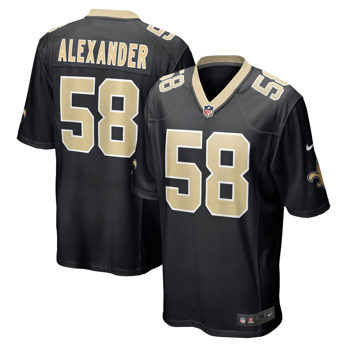 Kwon Alexander New Orleans Saints Nike Game Jersey   Black