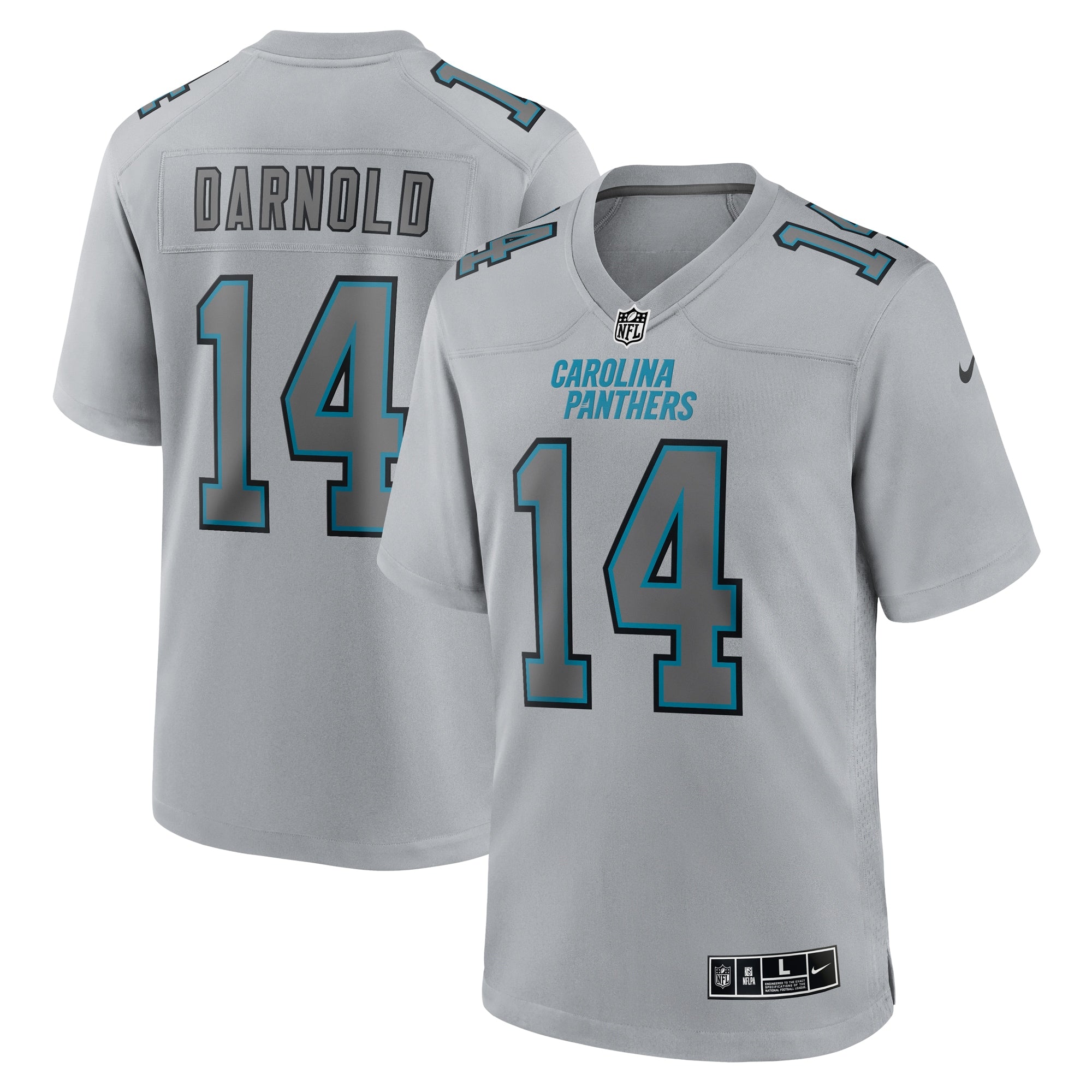 Sam Darnold Carolina Panthers Nike Atmosphere Fashion Game Jersey   Gray