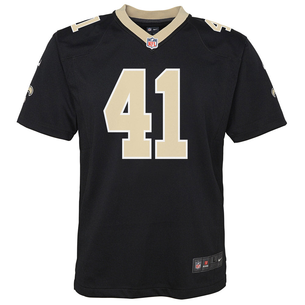 Youth New Orleans Saints Alvin Kamara Game Jersey Black