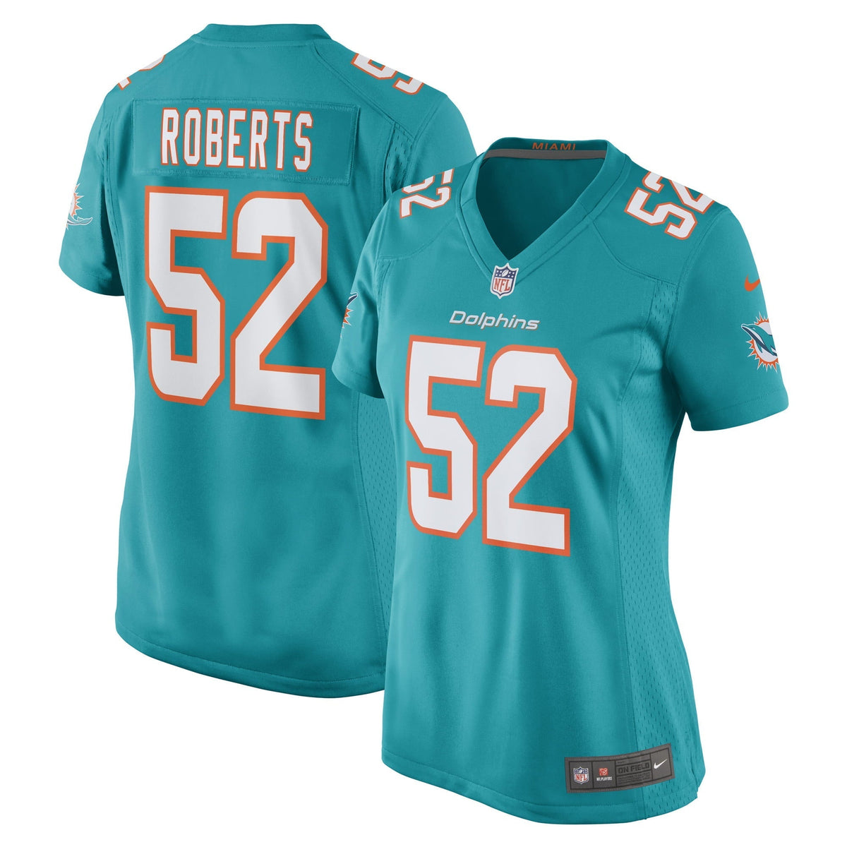 Women s Nike Elandon Roberts Aqua Miami Dolphins Game Player Jersey