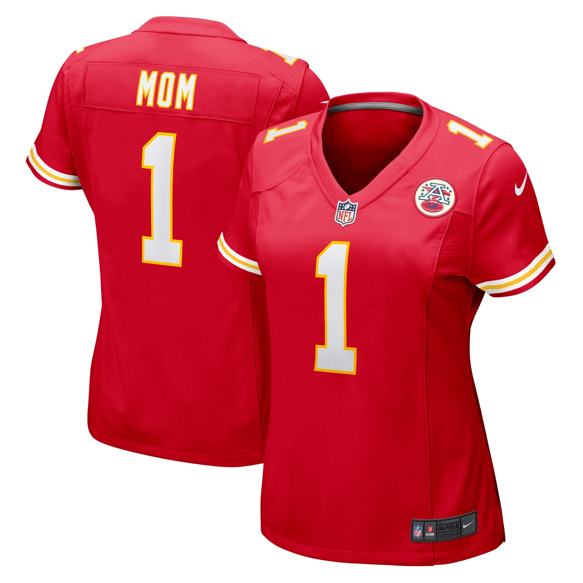 Number 1 Mom Kansas City Chiefs Nike Women s Game Jersey   Red