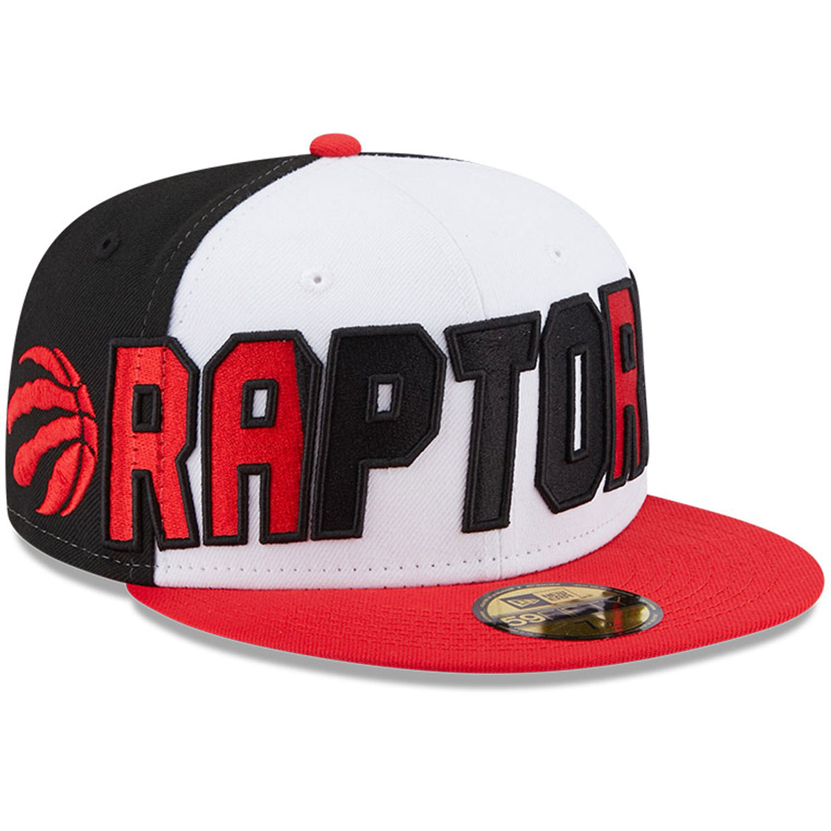 Toronto Raptors New Era Back Half 9FIFTY Fitted Hat - White/Red