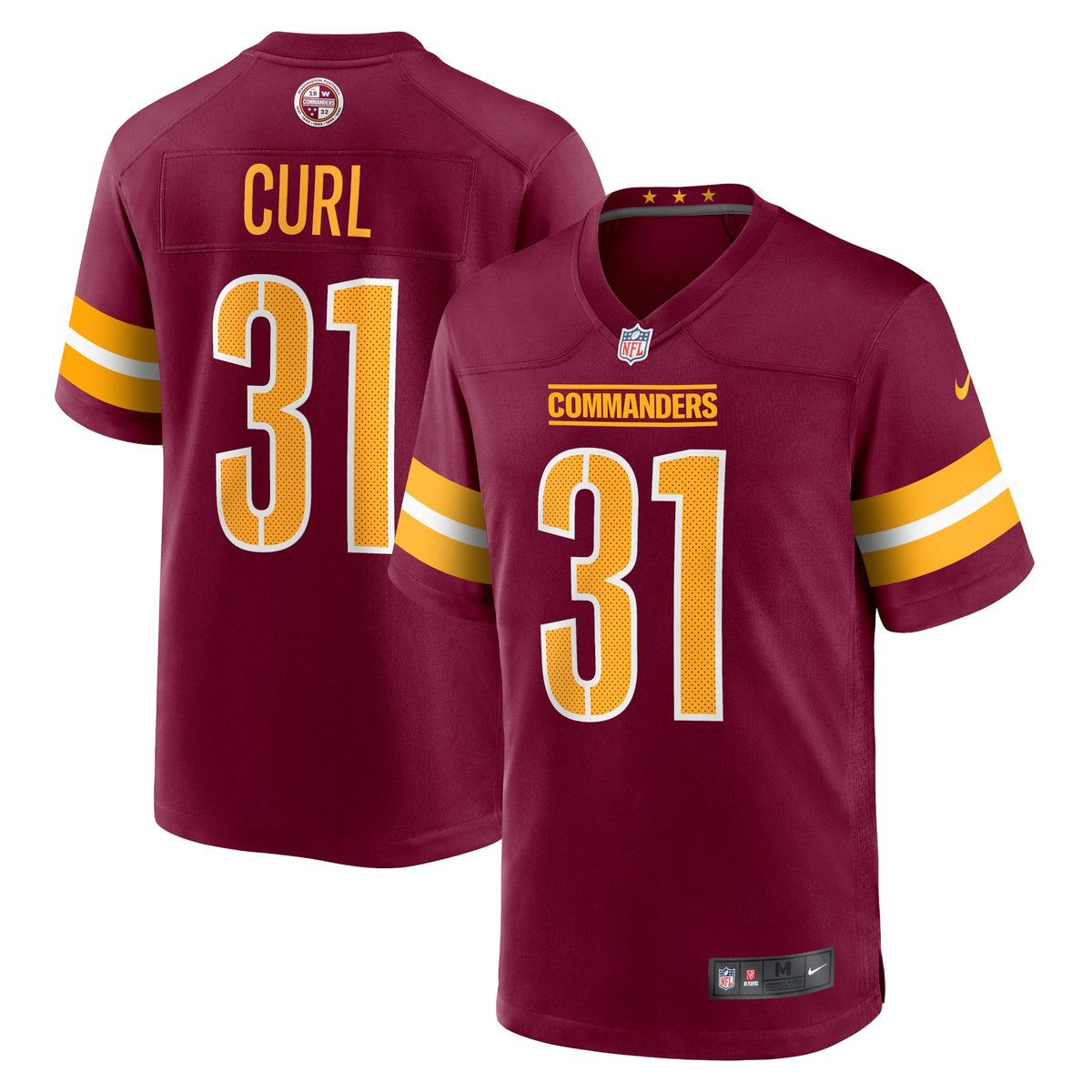 Kamren Curl Washington Commanders Nike Game Jersey   Burgundy