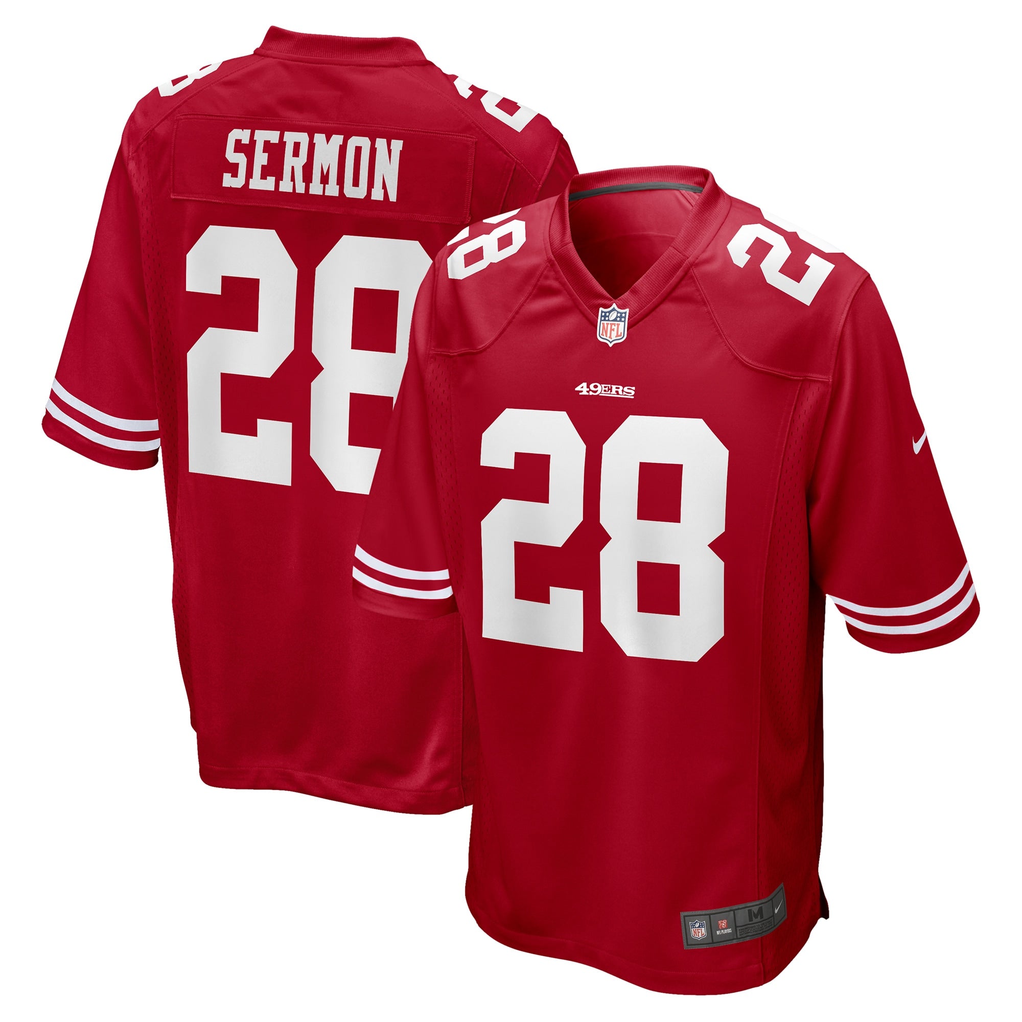 Trey Sermon San Francisco 49ers Nike 2021 NFL Draft Pick Game Jersey   Scarlet