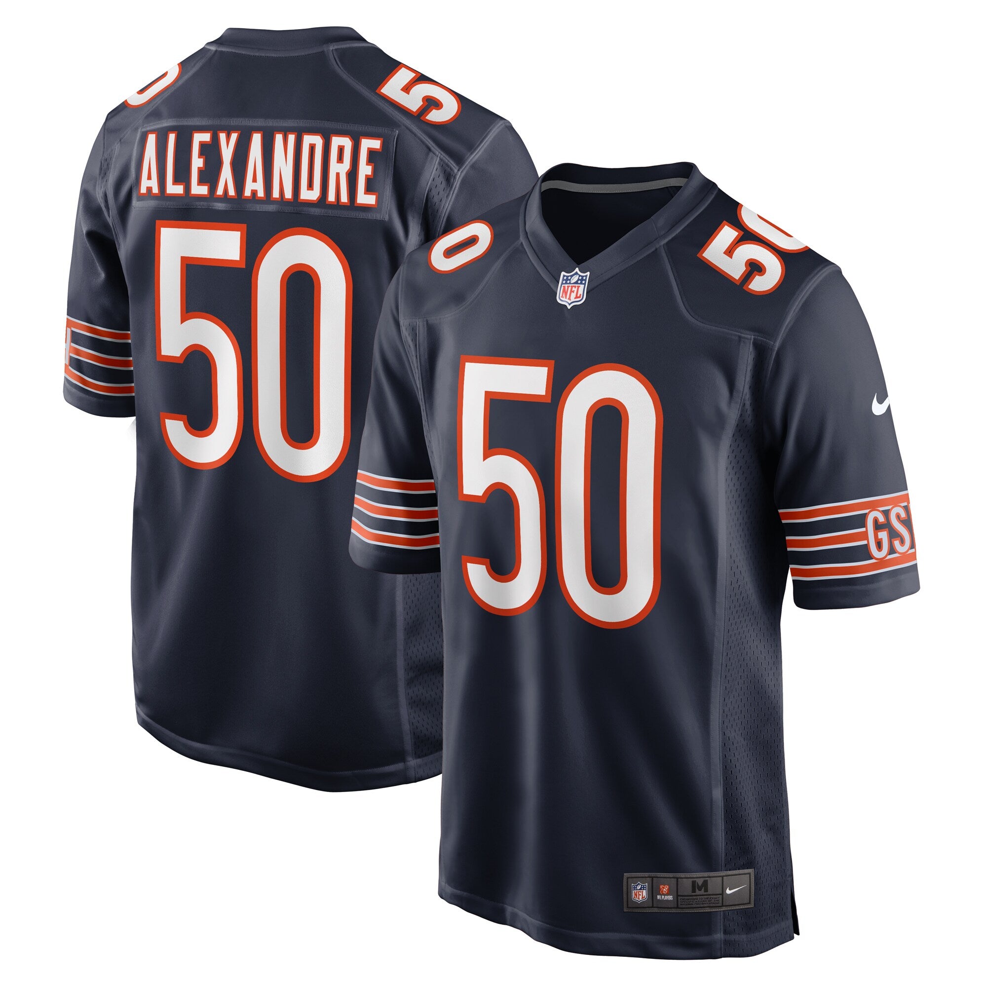 Deslin Alexandre Chicago Bears Nike Team Game Jersey    Navy