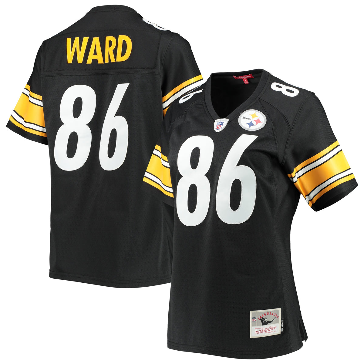 Hines Ward Pittsburgh Steelers Mitchell   Ness Women s Legacy Replica Player Jersey   Black