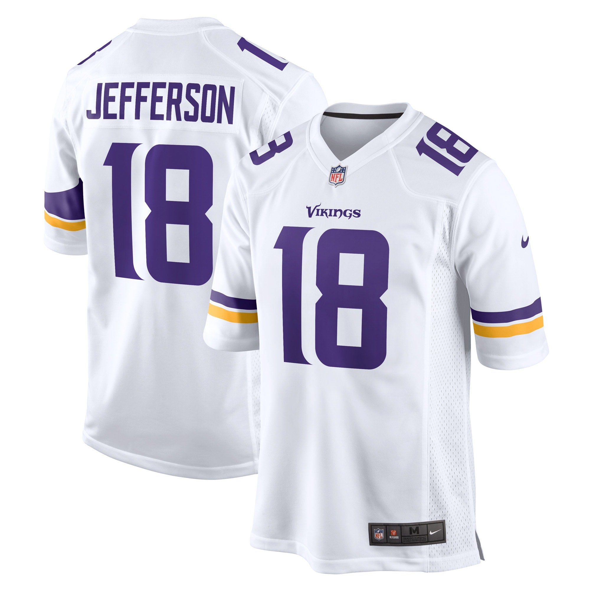 Justin Jefferson Minnesota Vikings Nike Game Player Jersey   White