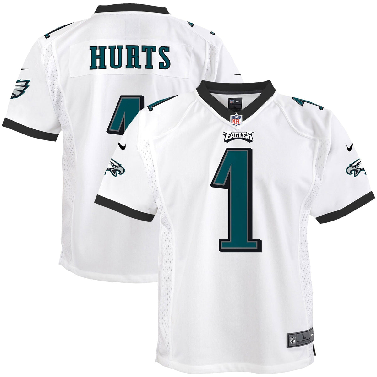 Youth Nike Jalen Hurts White Philadelphia Eagles Game Jersey