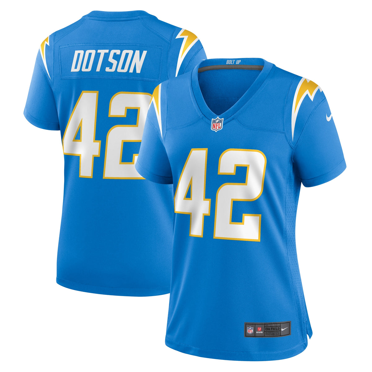 Elijah Dotson Los Angeles Chargers Nike Women s Team Game Jersey    Powder Blue