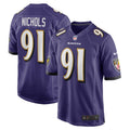 Men s Nike Rayshad Nichols Purple Baltimore Ravens Game Player Jersey