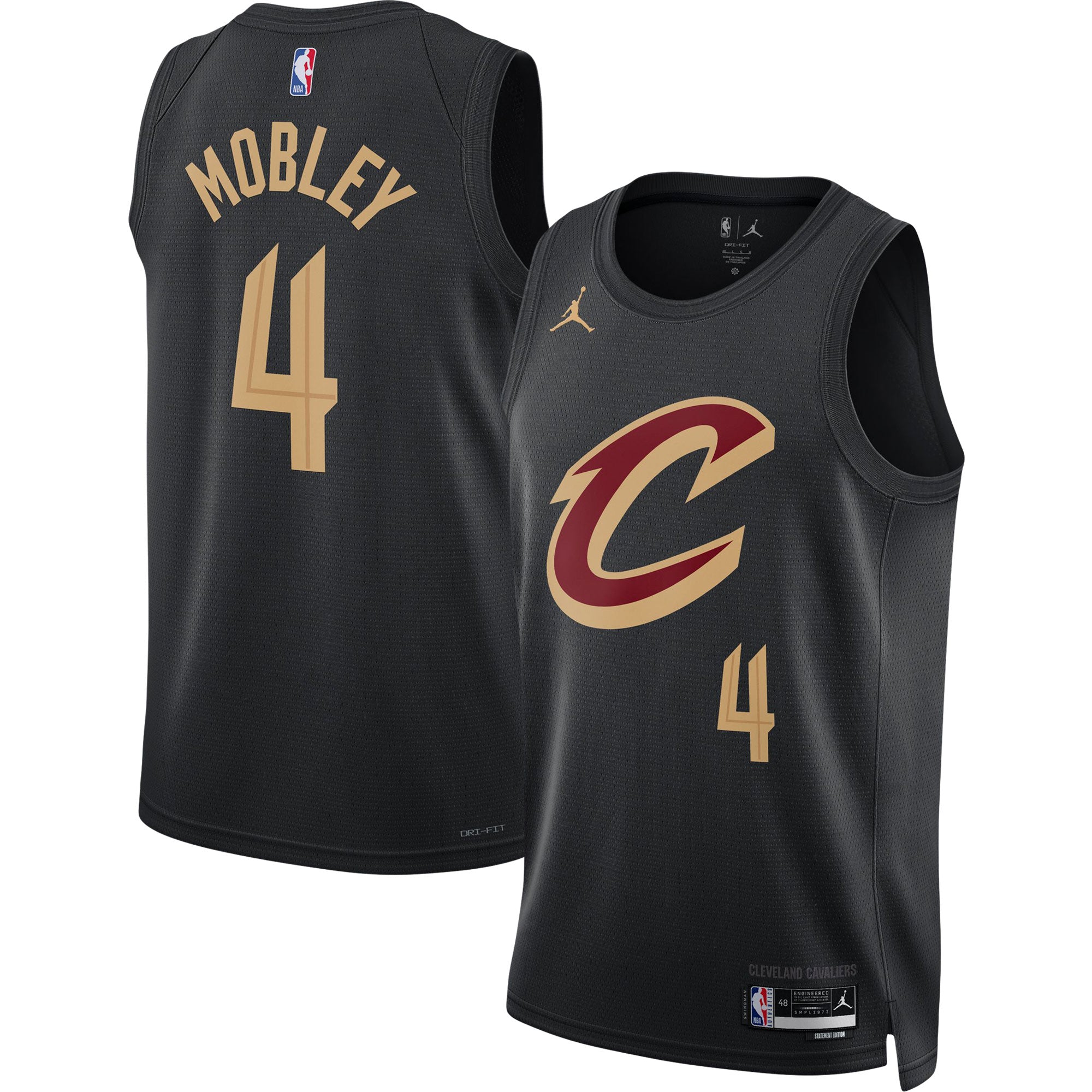 Evan Mobley Cleveland Cavaliers Jordans Brand Unisex Swingman Jersey - Statement Edition - Black