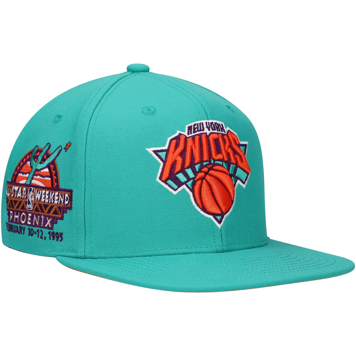 New York Knicks Mitchell & Ness Hardwood Classics 1995 NBA All-Star Weekend Desert Snapback Hat - Turquoise