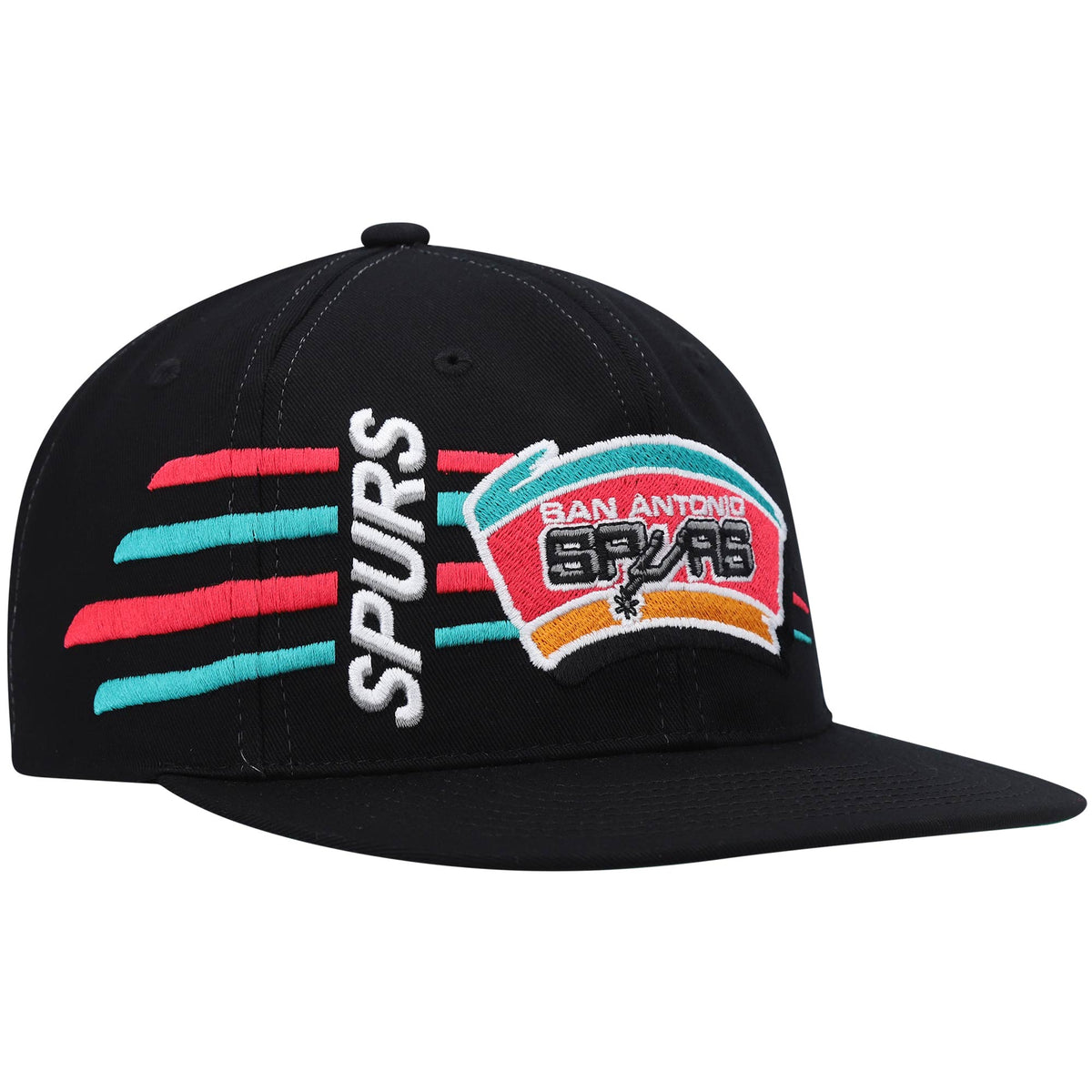 San Antonio Spurs Mitchell & Ness Hardwood Classics Retro Bolt Deadstock Snapback Hat - Black