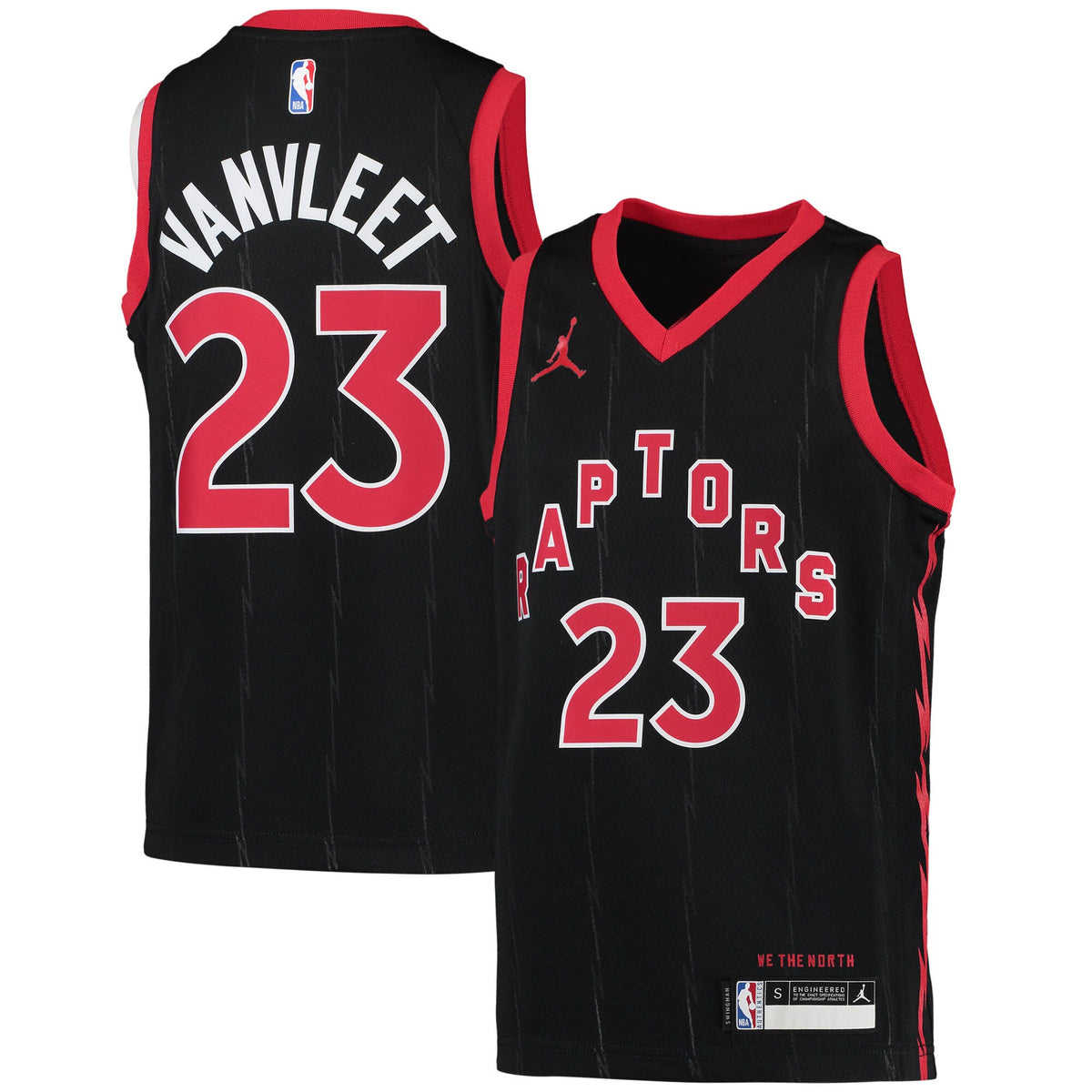 Fred VanVleet Toronto Raptors Jordans Brand Youth 2020/21 Player Jersey - Statement Edition - Black