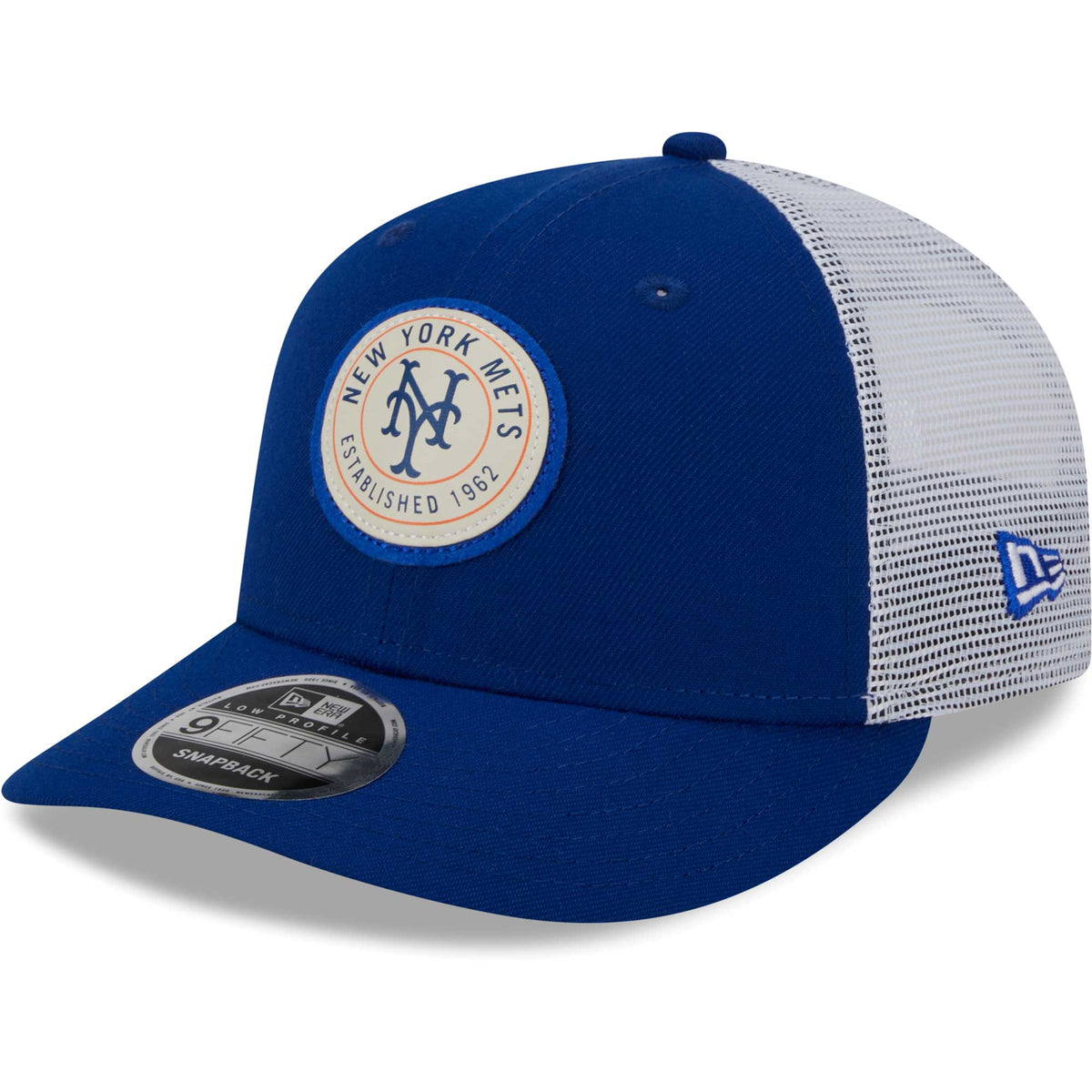 New York Mets New Era Circle Trucker Low Profile 9FIFTY Snapback Hat - Royal